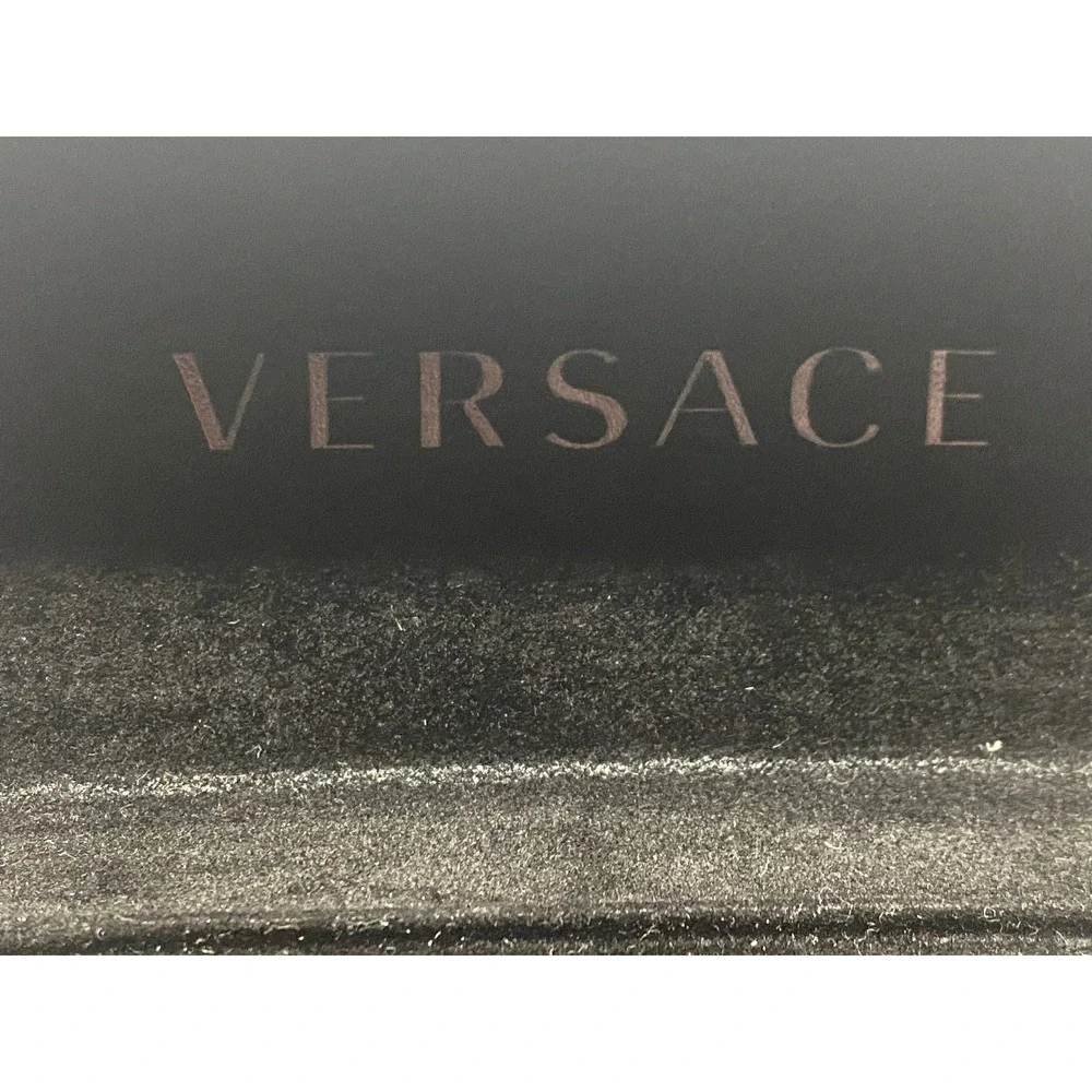 Versace Black Hard Shell Sunglasses Eyeglasses‎ Case Gold Logo Luxury